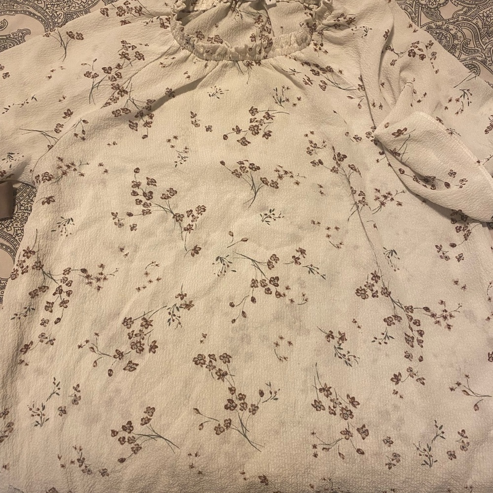 Floral Cream Women's Top
